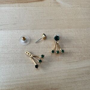 Kate Spade Emerald and Gold Plated Ear Jackets
